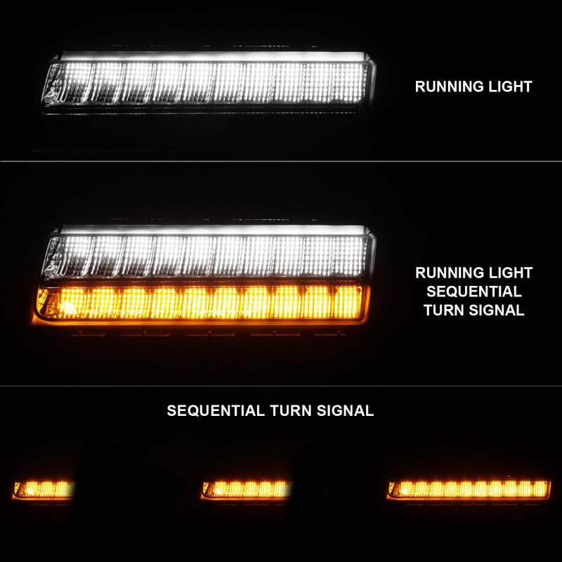 ANZO Wrangler 18-21/Gladiator 20+ LED Side Marker Lights Smoke w Sequential Signal - Crew Original