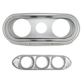 Autometer 62-65 Chevy Nova (Fits 2 3-3/8in.& 4 2-1/16in. Instruments) Gauge Mount Direct Fit Silver - Crew Original