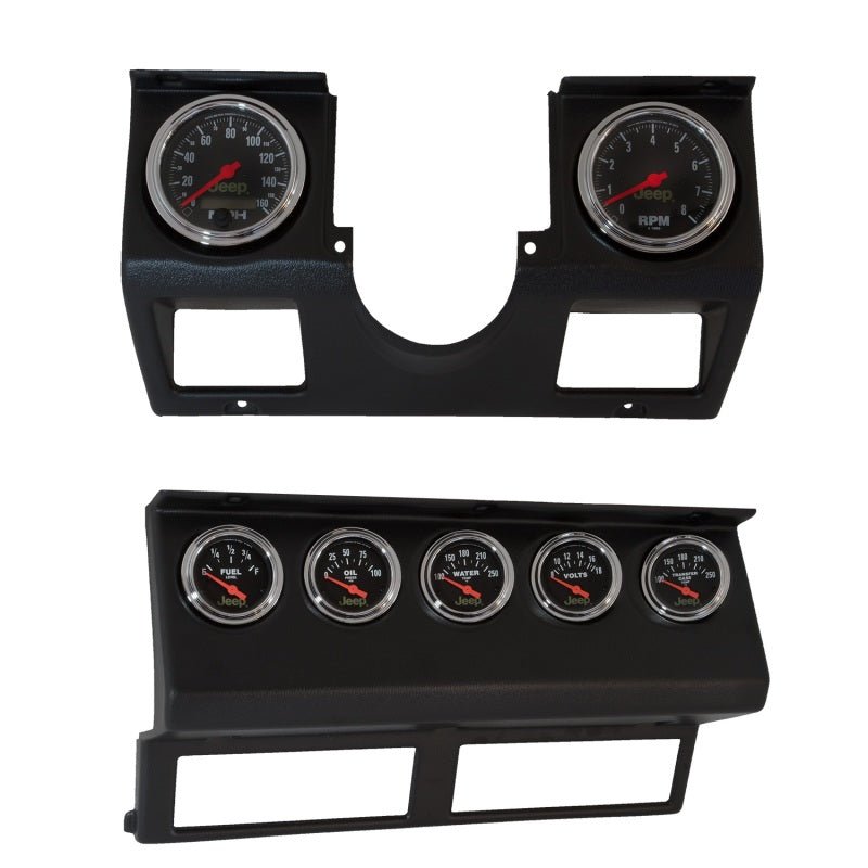 Autometer 87-96 Jeep Wrangler YJ 7pc Direct-Fit Dash Gauge Kit - Crew Original