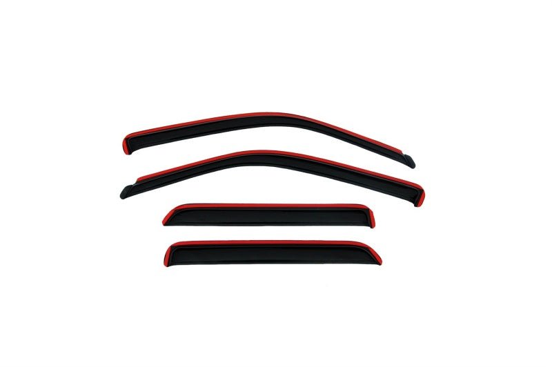 AVS 00-04 Nissan Frontier Crew Cab Ventvisor In-Channel Front & Rear Window Deflectors 4pc - Smoke - Crew Original