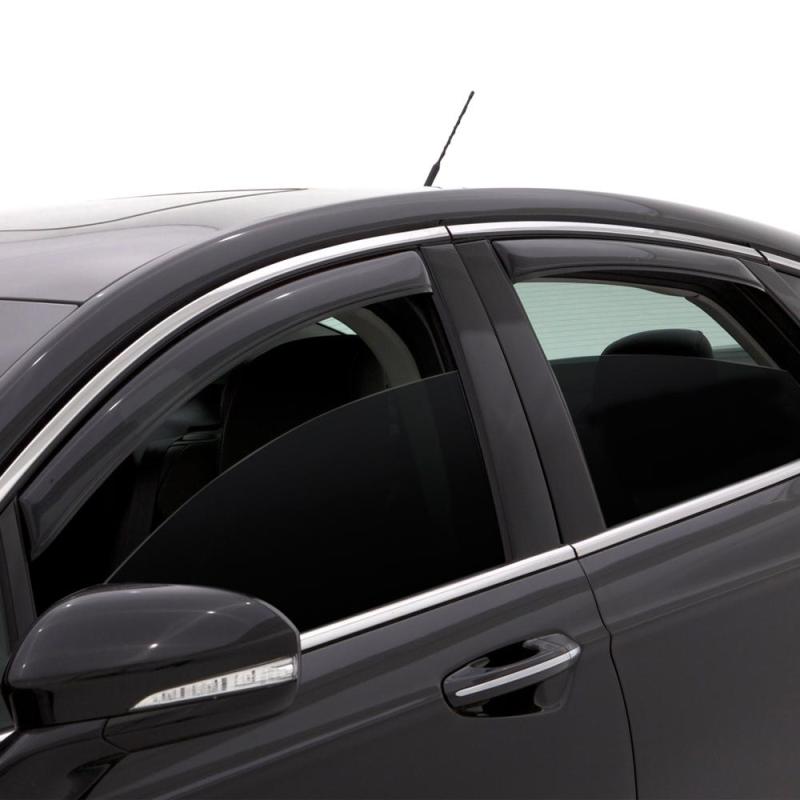 AVS 00-04 Nissan Frontier Crew Cab Ventvisor In-Channel Front & Rear Window Deflectors 4pc - Smoke - Crew Original