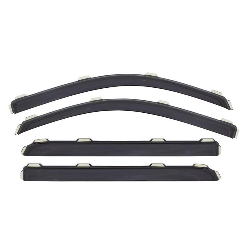 AVS 00-04 Nissan Frontier Crew Cab Ventvisor In-Channel Front & Rear Window Deflectors 4pc - Smoke - Crew Original