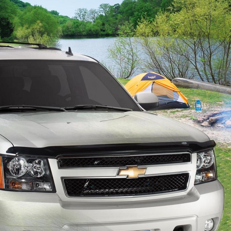 AVS 00-05 Ford Excursion Hoodflector Low Profile Hood Shield - Smoke - Crew Original