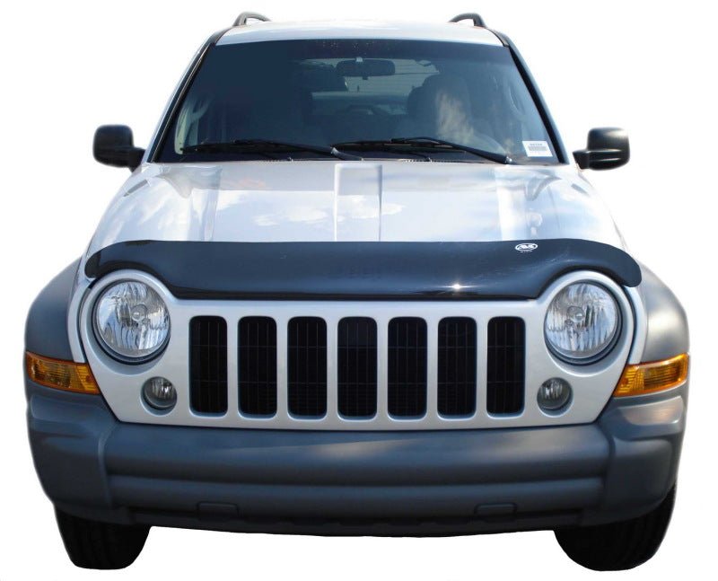AVS 02-07 Jeep Liberty (Excl. Renegade Model) High Profile Bugflector II Hood Shield - Smoke - Crew Original