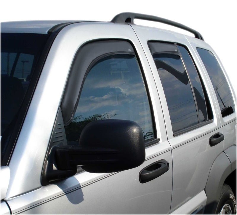 AVS 02-07 Jeep Liberty Ventvisor In-Channel Front & Rear Window Deflectors 4pc - Smoke - Crew Original