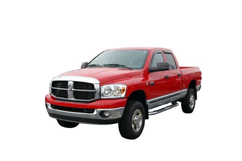 AVS 02-08 Dodge RAM 1500 Quad Cab Ventvisor In-Channel Front & Rear Window Deflectors 4pc - Smoke - Crew Original