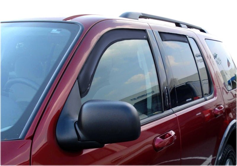 AVS 02-10 Ford Explorer (4 Door) Ventvisor In-Channel Front & Rear Window Deflectors 4pc - Smoke - Crew Original