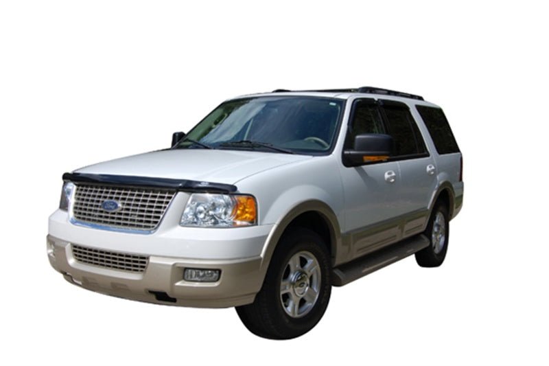 AVS 03-06 Ford Expedition Hoodflector Low Profile Hood Shield - Smoke - Crew Original
