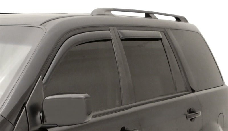 AVS 03-08 Honda Pilot Ventvisor In-Channel Front & Rear Window Deflectors 4pc - Smoke - Crew Original
