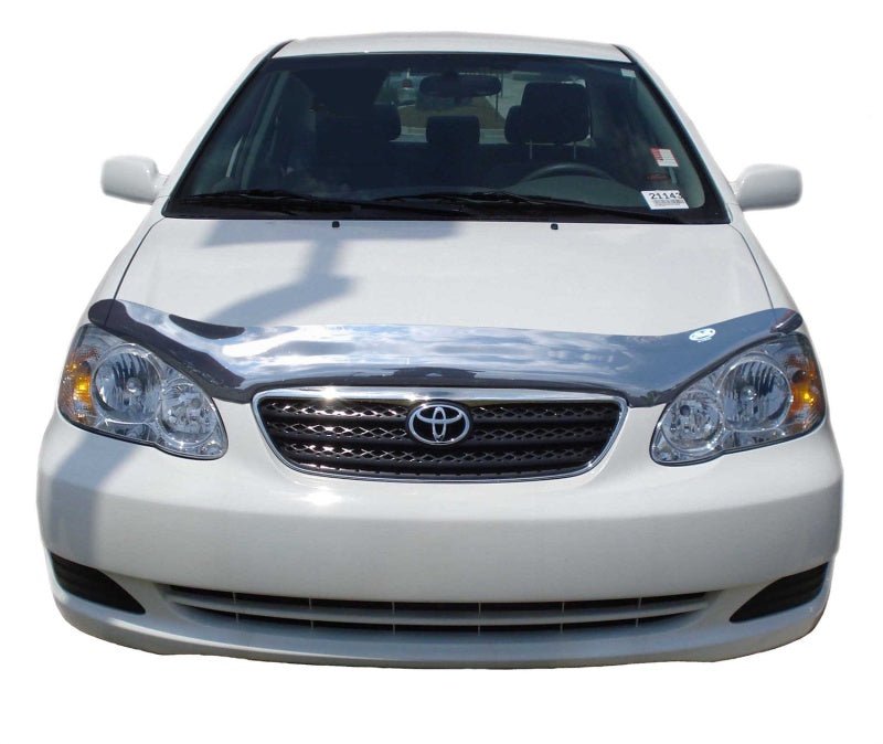 AVS 03-08 Toyota Corolla Carflector Low Profile Hood Shield - Smoke - Crew Original