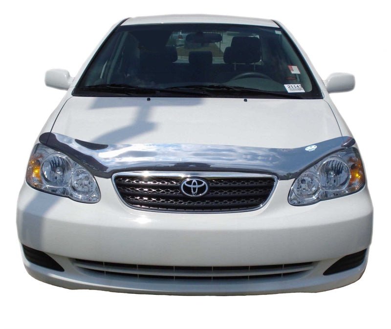AVS 03-08 Toyota Corolla Carflector Low Profile Hood Shield - Smoke - Crew Original