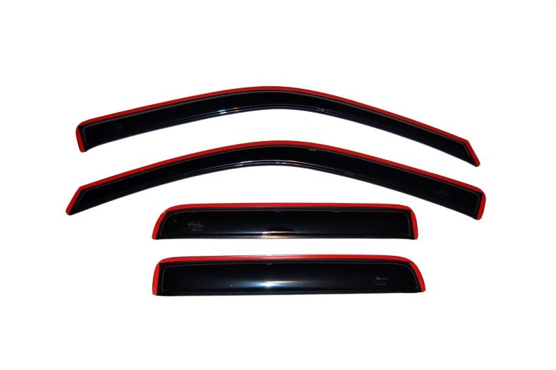 AVS 04-12 Chevy Colorado Crew Cab Ventvisor In-Channel Front & Rear Window Deflectors 4pc - Smoke - Crew Original