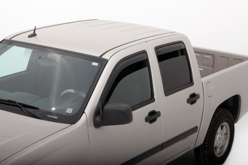 AVS 04-12 Chevy Colorado Crew Cab Ventvisor In-Channel Front & Rear Window Deflectors 4pc - Smoke - Crew Original