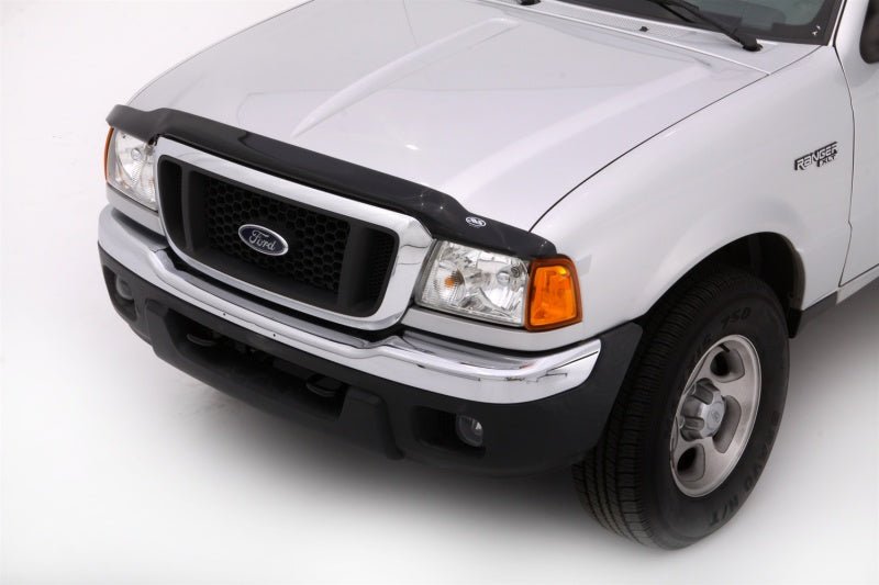 AVS 04-12 Ford Ranger Hoodflector Low Profile Hood Shield - Smoke - Crew Original