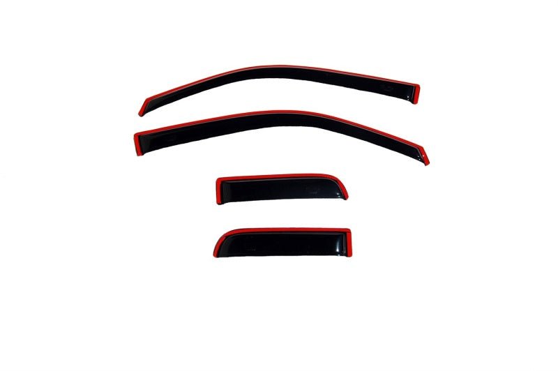 AVS 04-14 Ford F-150 Supercab Ventvisor In-Channel Front & Rear Window Deflectors 4pc - Smoke - Crew Original