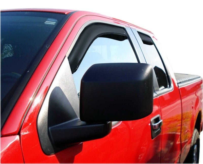 AVS 04-14 Ford F-150 Supercab Ventvisor In-Channel Front & Rear Window Deflectors 4pc - Smoke - Crew Original