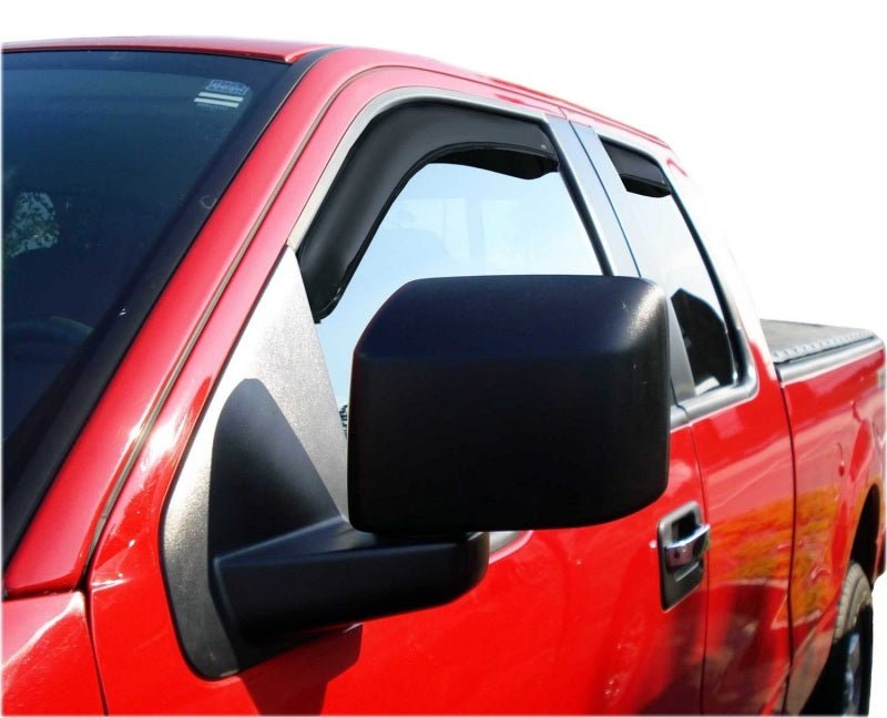 AVS 04-14 Ford F-150 Supercab Ventvisor In-Channel Front & Rear Window Deflectors 4pc - Smoke - Crew Original