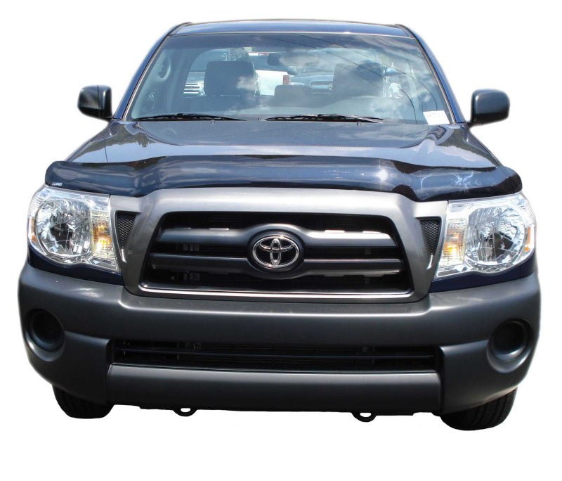 AVS 05-11 Toyota Tacoma High Profile Bugflector II Hood Shield - Smoke - Crew Original