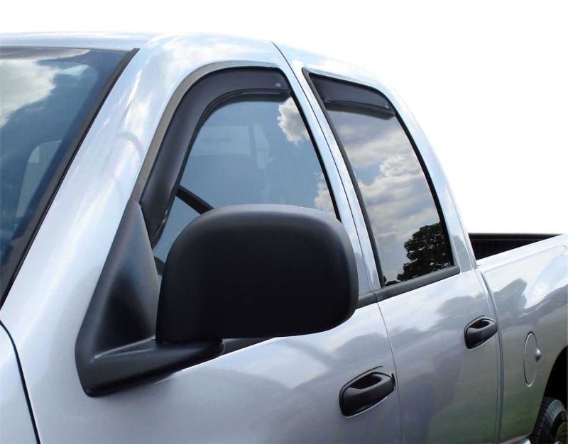 AVS 06-08 Dodge RAM 1500 Mega Cab Ventvisor In-Channel Front & Rear Window Deflectors 4pc - Smoke - Crew Original