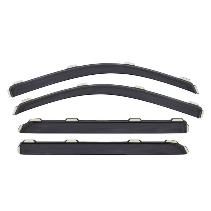 AVS 06-10 Jeep Commander Ventvisor In-Channel Front & Rear Window Deflectors 4pc - Smoke - Crew Original