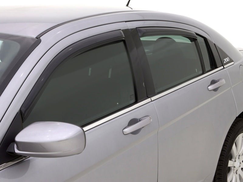 AVS 07-10 Chrysler Sebring Ventvisor In-Channel Front & Rear Window Deflectors 4pc - Smoke - Crew Original