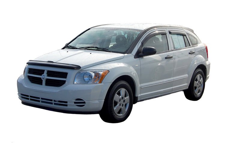 AVS 07-12 Dodge Caliber High Profile Bugflector II Hood Shield - Smoke - Crew Original