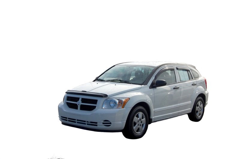 AVS 07-12 Dodge Caliber High Profile Bugflector II Hood Shield - Smoke - Crew Original