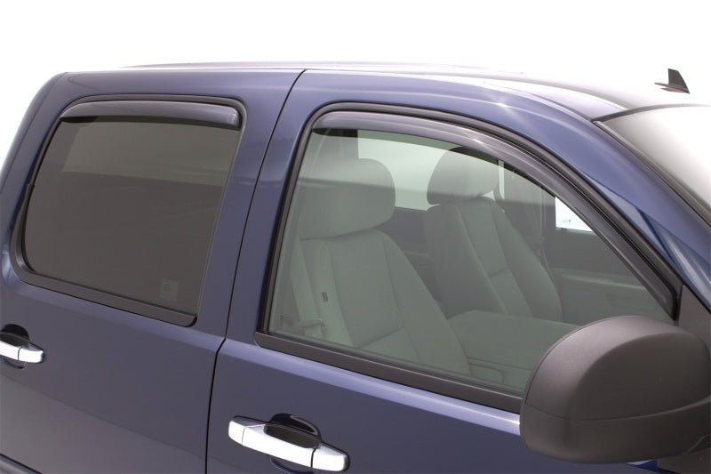 AVS 07-13 Chevy Avalanche Ventvisor In-Channel Front & Rear Window Deflectors 4pc - Smoke - Crew Original