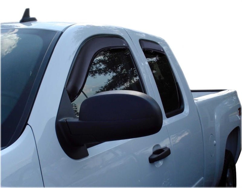 AVS 07-13 Chevy Silverado 1500 Ext. Cab Ventvisor Front & Rear Window Deflectors 4pc - Smoke - Crew Original