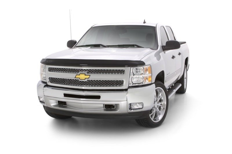 AVS 07-13 Chevy Silverado 1500 High Profile Bugflector II Hood Shield - Smoke - Crew Original