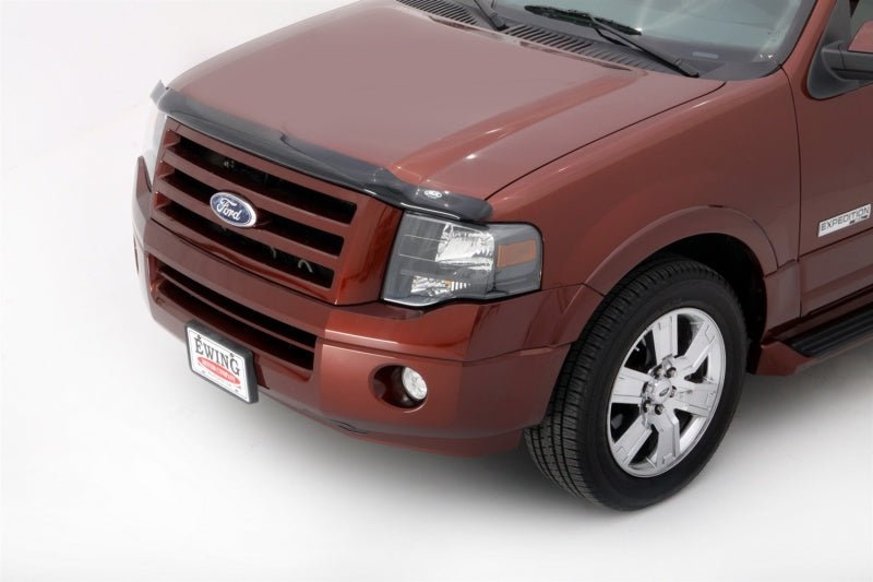 AVS 07-17 Ford Expedition Hoodflector Low Profile Hood Shield - Smoke - Crew Original