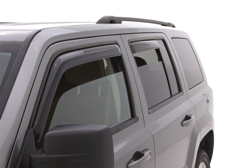 AVS 07-18 Jeep Patriot Ventvisor In-Channel Front & Rear Window Deflectors 4pc - Smoke - Crew Original