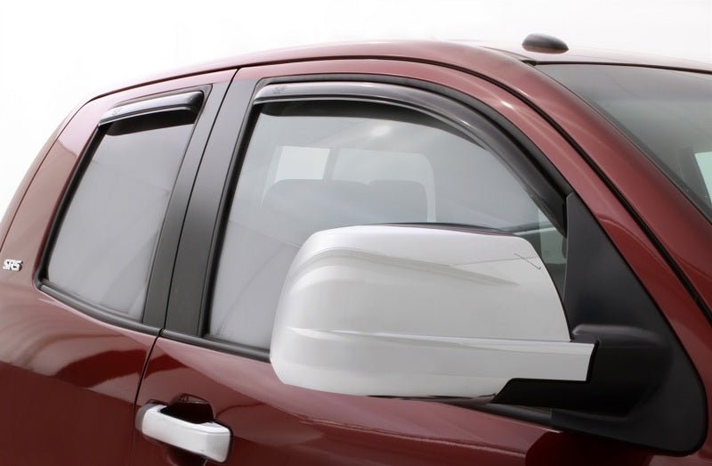 AVS 07-18 Toyota Tundra Double Cab Ventvisor In-Channel Front & Rear Window Deflectors 4pc - Smoke - Crew Original