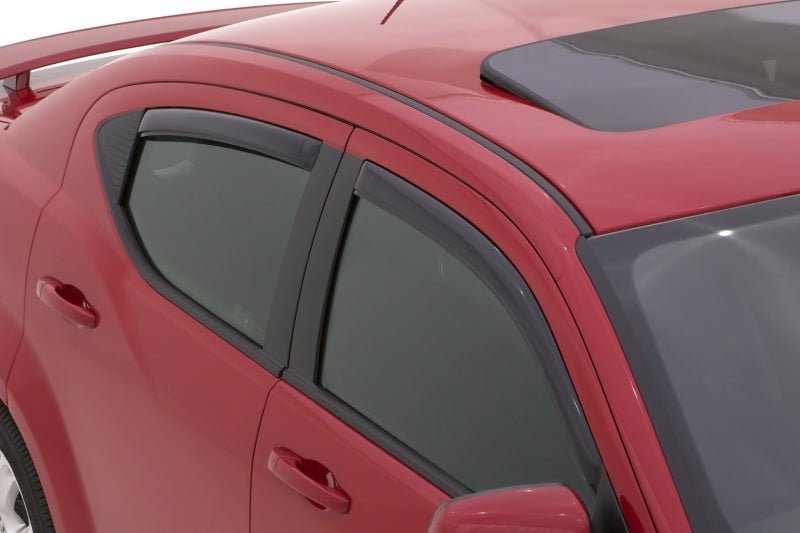 AVS 08-14 Dodge Avenger Ventvisor In-Channel Front & Rear Window Deflectors 4pc - Smoke - Crew Original