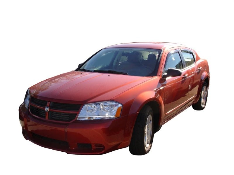 AVS 08-14 Dodge Avenger Ventvisor In-Channel Front & Rear Window Deflectors 4pc - Smoke - Crew Original