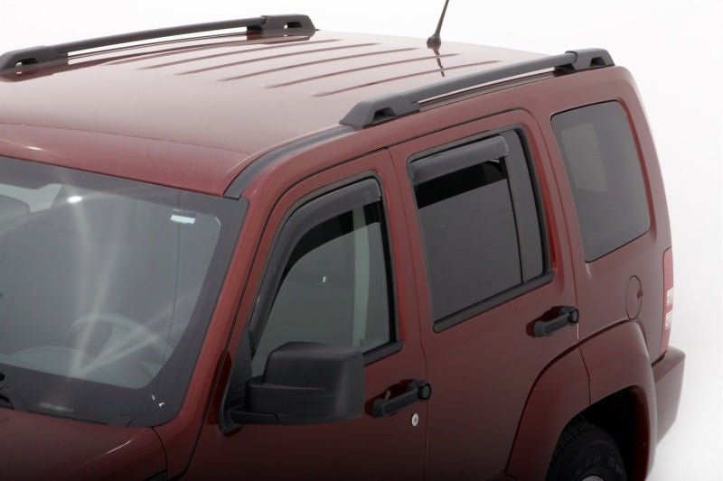 AVS 08-14 Jeep Liberty Ventvisor In-Channel Front & Rear Window Deflectors 4pc - Smoke - Crew Original