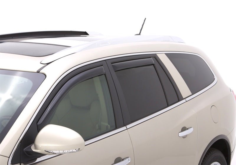 AVS 08-17 Buick Enclave Ventvisor In-Channel Front & Rear Window Deflectors 4pc - Smoke - Crew Original