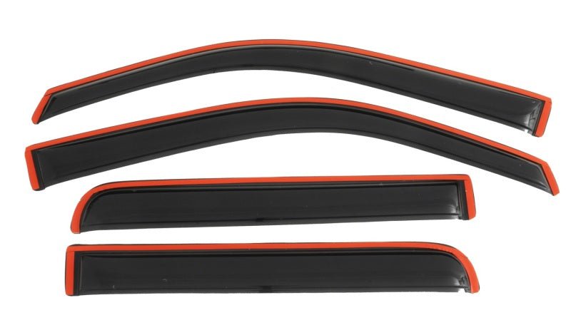 AVS 09-14 Ford F-150 Supercrew Ventvisor In-Channel Front & Rear Window Deflectors 4pc - Smoke - Crew Original