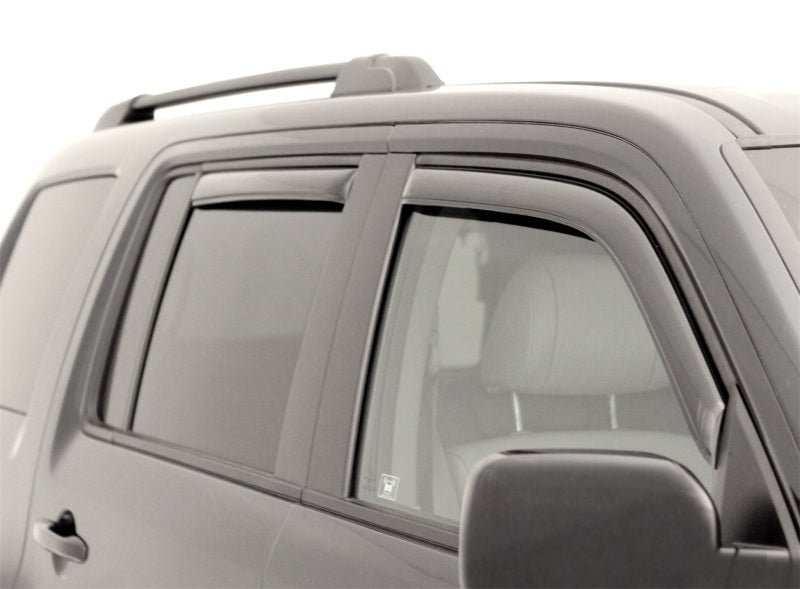 AVS 09-15 Honda Pilot Ventvisor In-Channel Front & Rear Window Deflectors 4pc - Smoke - Crew Original