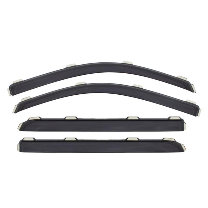 AVS 09-17 Chevy Traverse Ventvisor In-Channel Front & Rear Window Deflectors 4pc - Smoke - Crew Original