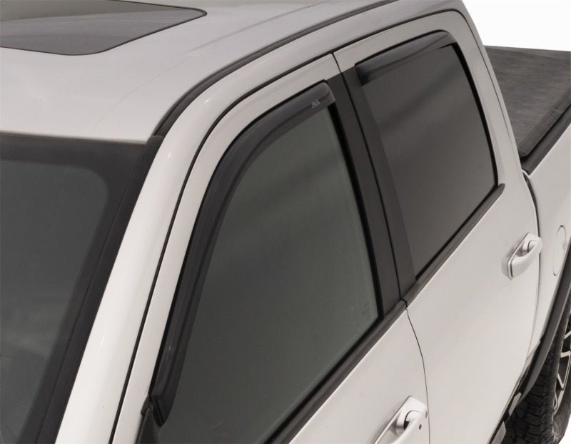 AVS 09-18 Dodge RAM 1500 Crew Cab Ventvisor In-Channel Front & Rear Window Deflectors 4pc - Smoke - Crew Original