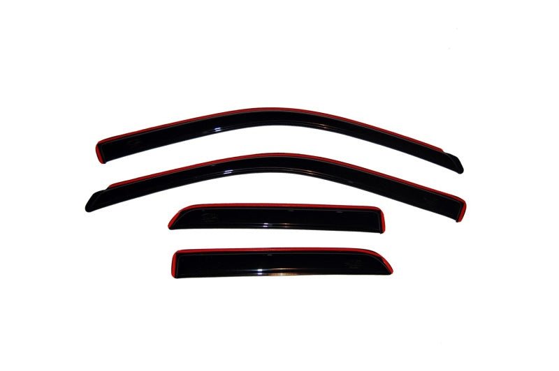 AVS 09-18 Dodge RAM 1500 Quad Cab Ventvisor In-Channel Front & Rear Window Deflectors 4pc - Smoke - Crew Original