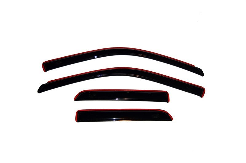 AVS 09-18 Dodge RAM 1500 Quad Cab Ventvisor In-Channel Front & Rear Window Deflectors 4pc - Smoke - Crew Original