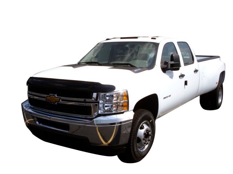 AVS 11-14 Chevy Silverado 2500 High Profile Bugflector II Hood Shield - Smoke - Crew Original
