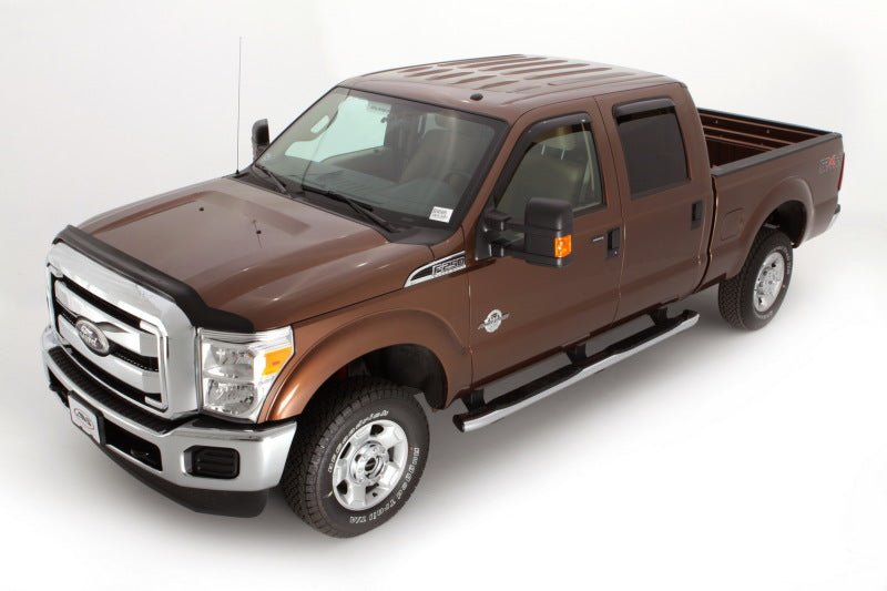 AVS 11-16 Ford F-350 Bugflector Medium Profile Hood Shield - Smoke - Crew Original