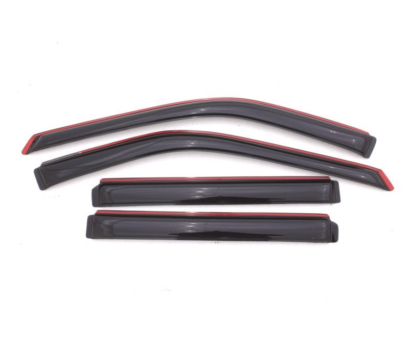 AVS 11-18 Ford Explorer Ventvisor In-Channel Front & Rear Window Deflectors 4pc - Smoke - Crew Original