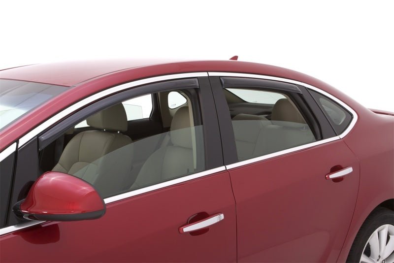 AVS 12-17 Buick Verano Ventvisor In-Channel Front & Rear Window Deflectors 4pc - Smoke - Crew Original