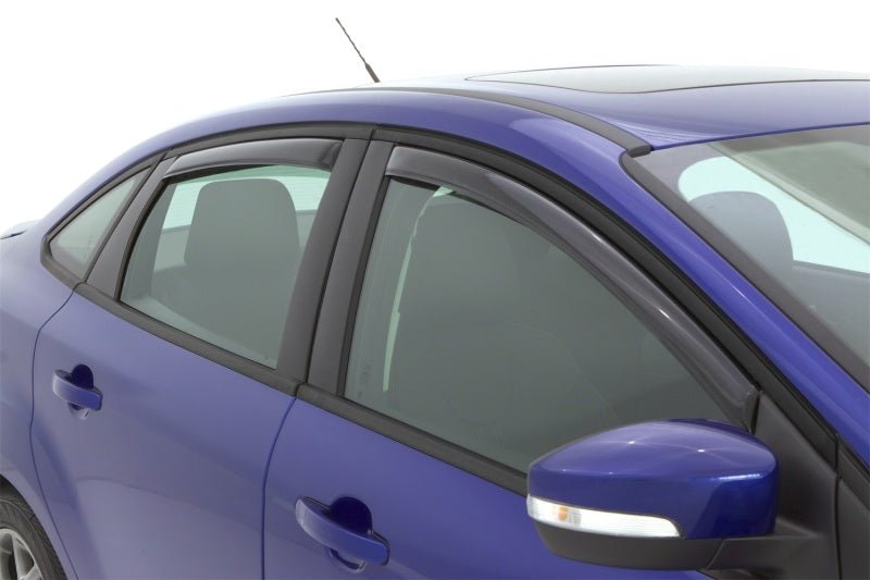 AVS 12-18 Ford Focus Ventvisor In-Channel Front & Rear Window Deflectors 4pc - Smoke - Crew Original