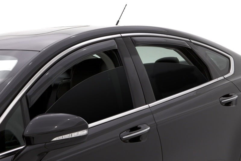 AVS 13-18 Ford Fusion Ventvisor In-Channel Front & Rear Window Deflectors 4pc - Smoke - Crew Original