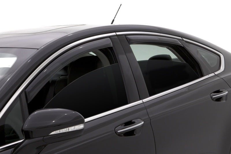AVS 13-18 Ford Fusion Ventvisor In-Channel Front & Rear Window Deflectors 4pc - Smoke - Crew Original